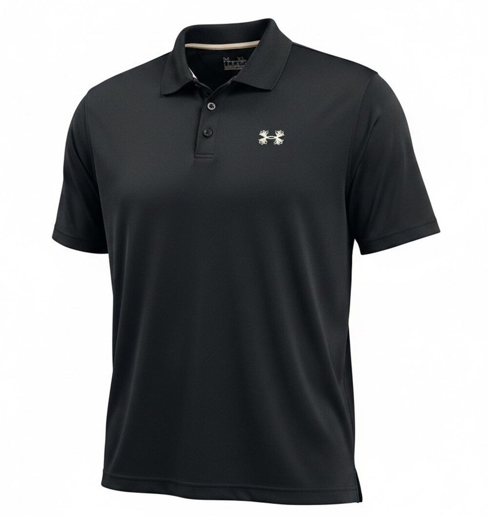Under Armour XL Polo Golf HeatGear Shirt ANTLER Logo Performance Loose Fit A235